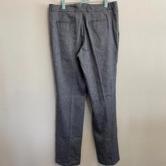 Sigrid Olsen Women's Linen Blend Navy Pants Pleated Front Career Casual Size‎ 8 - Picture 3 of 8